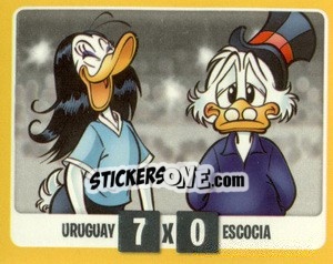 Figurina Uruguay 7 x Escocia 0 (Suiza 1954)