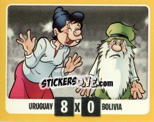 Sticker Uruguay 8 x Bolivia 0 (Brasil 1950) - Copa Disney 2014 - Navarrete
