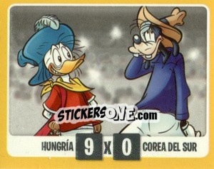 Sticker Hungría 9 x Corea del Sur 0 (Suiza 1954) - Copa Disney 2014 - Navarrete