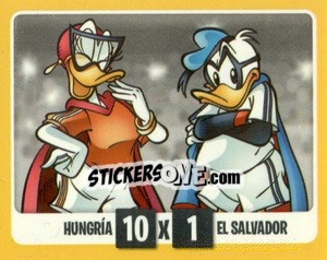 Sticker Hungría 10 x El Salvador 1 (España 1982) - Copa Disney 2014 - Navarrete