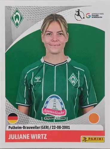 Figurina Juliane Wirtz - German Woman's Bundesliga 2025-2026
 n. 59 - Panini