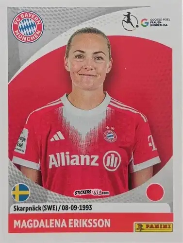 Figurina Magdalena Eriksson - German Woman's Bundesliga 2025-2026
 n. 362 - Panini