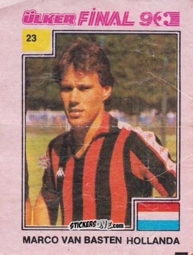 Cromo Marco Van Basten - Final 90
 n. 23 - Ulker