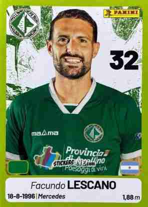 Sticker Facundo Lescano - Calciatori Serie BKT 2025-2026
 n. 36 - Panini