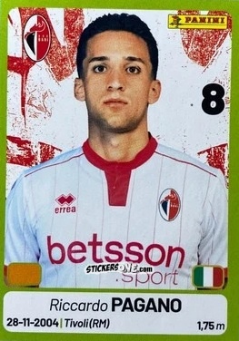 Sticker Riccardo Pagano - Calciatori Serie BKT 2025-2026
 n. 53 - Panini