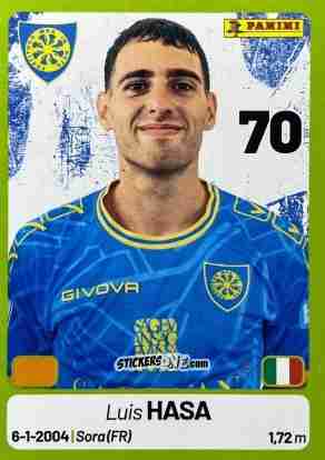 Sticker Luis Hasa - Calciatori Serie BKT 2025-2026
 n. 73 - Panini