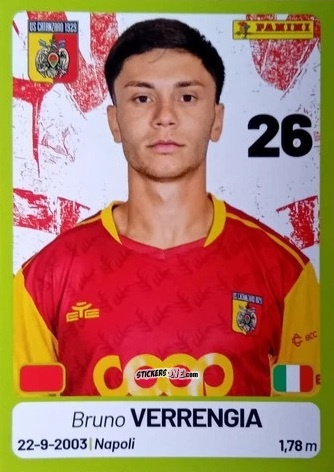 Cromo Bruno Verrengia - Calciatori Serie BKT 2025-2026
 n. 94 - Panini