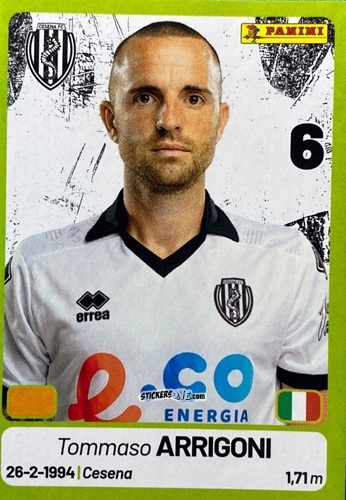 Sticker Tommaso Arrigoni - Calciatori Serie BKT 2025-2026
 n. 120 - Panini