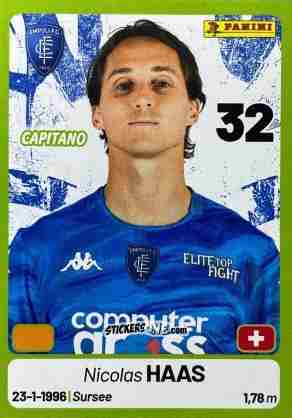 Cromo Nicolas Haas - Calciatori Serie BKT 2025-2026
 n. 147 - Panini