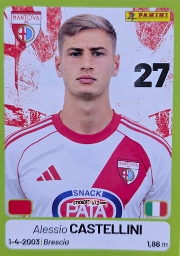 Cromo Alessio Castellini - Calciatori Serie BKT 2025-2026
 n. 202 - Panini