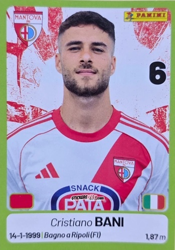 Cromo Cristiano Bani - Calciatori Serie BKT 2025-2026
 n. 205 - Panini