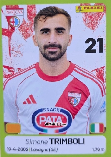 Cromo Simone Trimboli - Calciatori Serie BKT 2025-2026
 n. 206 - Panini