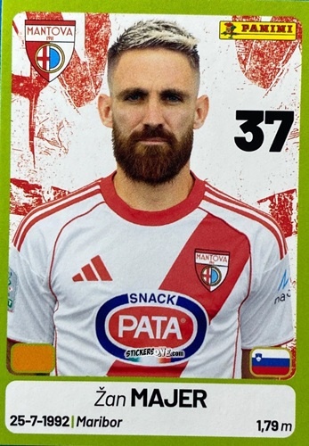 Cromo Žan Majer - Calciatori Serie BKT 2025-2026
 n. 208 - Panini