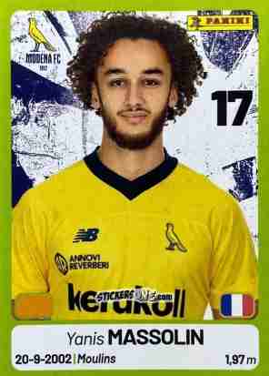 Cromo Yanis Massolin - Calciatori Serie BKT 2025-2026
 n. 234 - Panini