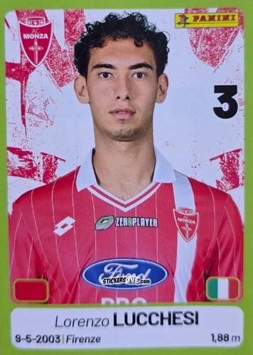 Cromo Lorenzo Lucchesi - Calciatori Serie BKT 2025-2026
 n. 247 - Panini