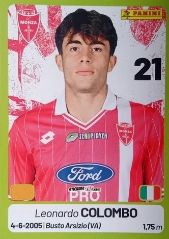 Cromo Leonardo Colombo - Calciatori Serie BKT 2025-2026
 n. 257 - Panini