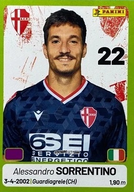 Cromo Alessandro Sorrentino - Calciatori Serie BKT 2025-2026
 n. 265 - Panini