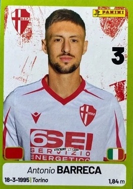 Cromo Antonio Barreca - Calciatori Serie BKT 2025-2026
 n. 266 - Panini
