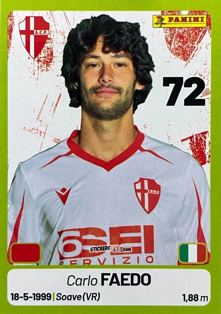 Figurina Carlo Faedo - Calciatori Serie BKT 2025-2026
 n. 269 - Panini