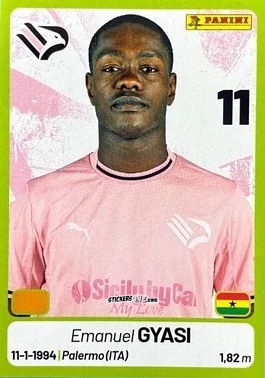 Cromo Emmanuel Gyasi - Calciatori Serie BKT 2025-2026
 n. 299 - Panini
