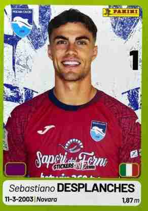 Figurina Sebastiano Desplanches - Calciatori Serie BKT 2025-2026
 n. 308 - Panini