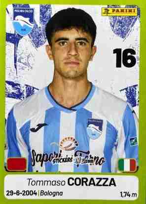 Figurina Tommaso Corazza - Calciatori Serie BKT 2025-2026
 n. 310 - Panini