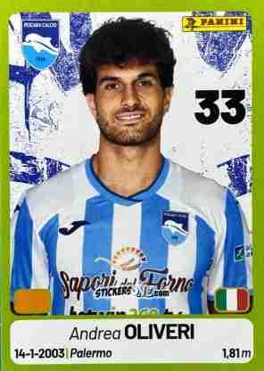 Figurina Andrea Oliveri - Calciatori Serie BKT 2025-2026
 n. 317 - Panini
