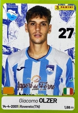 Figurina Giacomo Olzer - Calciatori Serie BKT 2025-2026
 n. 321 - Panini