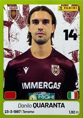 Cromo Danilo Quaranta - Calciatori Serie BKT 2025-2026
 n. 337 - Panini