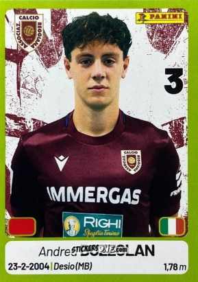 Cromo Andrea Bozzzolan - Calciatori Serie BKT 2025-2026
 n. 338 - Panini