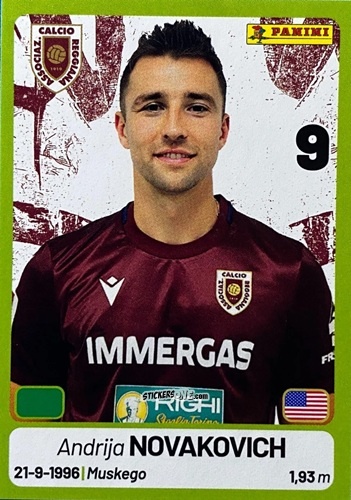 Cromo Andrija Novakovich - Calciatori Serie BKT 2025-2026
 n. 348 - Panini