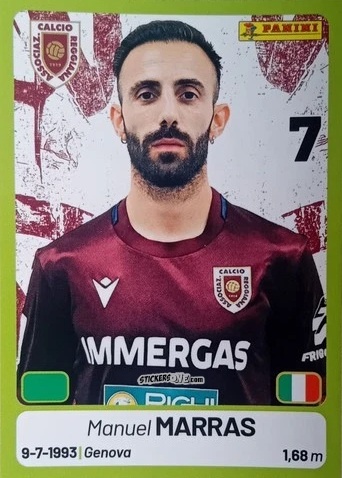 Cromo Manuel Marras - Calciatori Serie BKT 2025-2026
 n. 349 - Panini