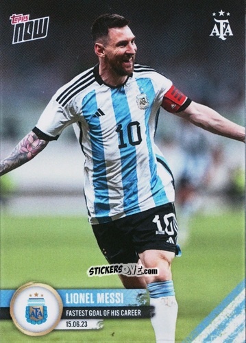 Sticker Lionel Messi Fastes Goal Of His Career - NOW ARGENTINA 2024-2025
 n. 1 - Topps