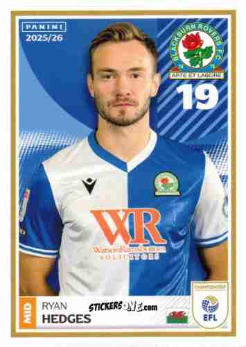 Cromo Ryan Hedges - EFL 2025-2026
 n. 48 - Panini