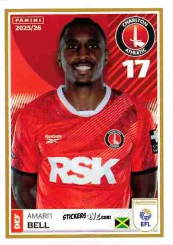 Sticker Amari'I Bell - EFL 2025-2026
 n. 78 - Panini