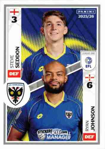 Cromo Steve Seddon / Ryan Johnson - EFL 2025-2026
 n. 487 - Panini