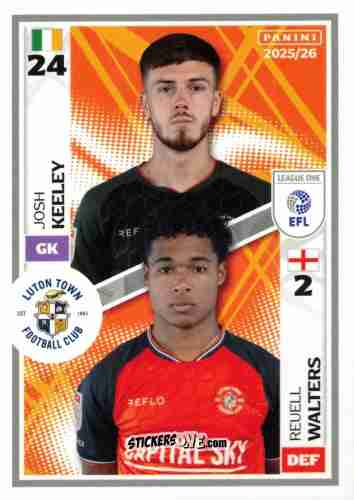 Sticker Josh Keeley / Reuell Walters - EFL 2025-2026
 n. 582 - Panini