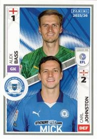 Cromo Alex Bass / Carl Johnston - EFL 2025-2026
 n. 606 - Panini