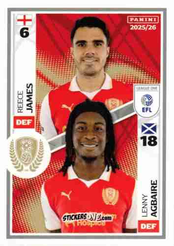 Sticker Reece James / Lenny Agbaire - EFL 2025-2026
 n. 639 - Panini