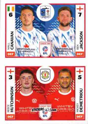 Cromo Niall Canavan / Benn Jackson / Reece Hutchinson / Mickey Demetriou - EFL 2025-2026
 n. 703B-735B - Panini