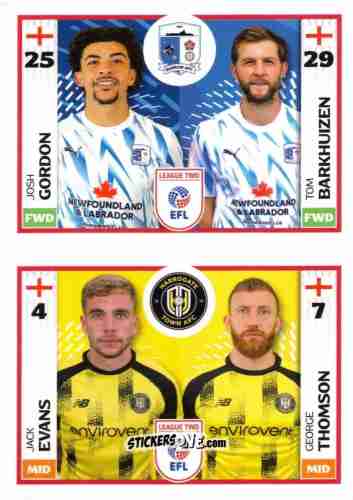 Cromo Josh Gordon / Tom Barkhuizen / Jack Evans / George Thomson - EFL 2025-2026
 n. 707B-753A - Panini