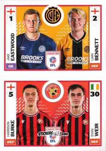 Figurina Jake Eastwood / Liam Bennett / Harrison Burke / Evan Weir - EFL 2025-2026
 n. 712A-786A - Panini