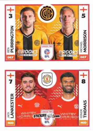 Cromo Ben Purrington / Michael Morrison / Jack Lankester / Conor Thomas - EFL 2025-2026
 n. 712B-737B - Panini