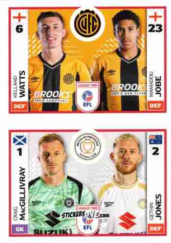 Figurina Kelland Watts / Mamadou Jobe / Craig MacGillivray / Gethin Jones - EFL 2025-2026
 n. 714A-752A - Panini