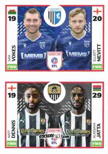 Sticker Sam Vokes / Elliott Nevitt / Matthew Dennis / Alassana Jatta - EFL 2025-2026
 n. 747B-764B - Panini