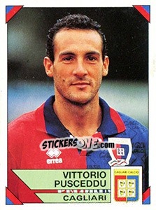 Sticker Vittorio Pusceddu - Calciatori 1993-1994 n. 25 - Panini