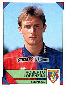 Sticker Roberto Lorenzini - Calciatori 1993-1994 n. 82 - Panini