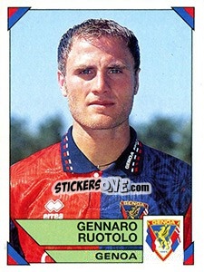 Sticker Gennaro Ruotolo - Calciatori 1993-1994 n. 86 - Panini