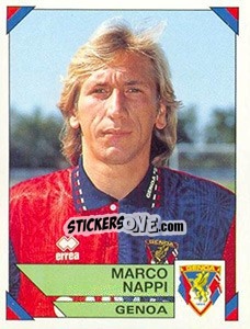 Sticker Marco Nappi - Calciatori 1993-1994 - Panini