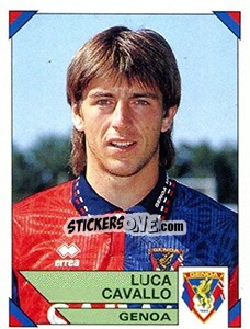 Sticker Luca Cavallo - Calciatori 1993-1994 n. 92 - Panini